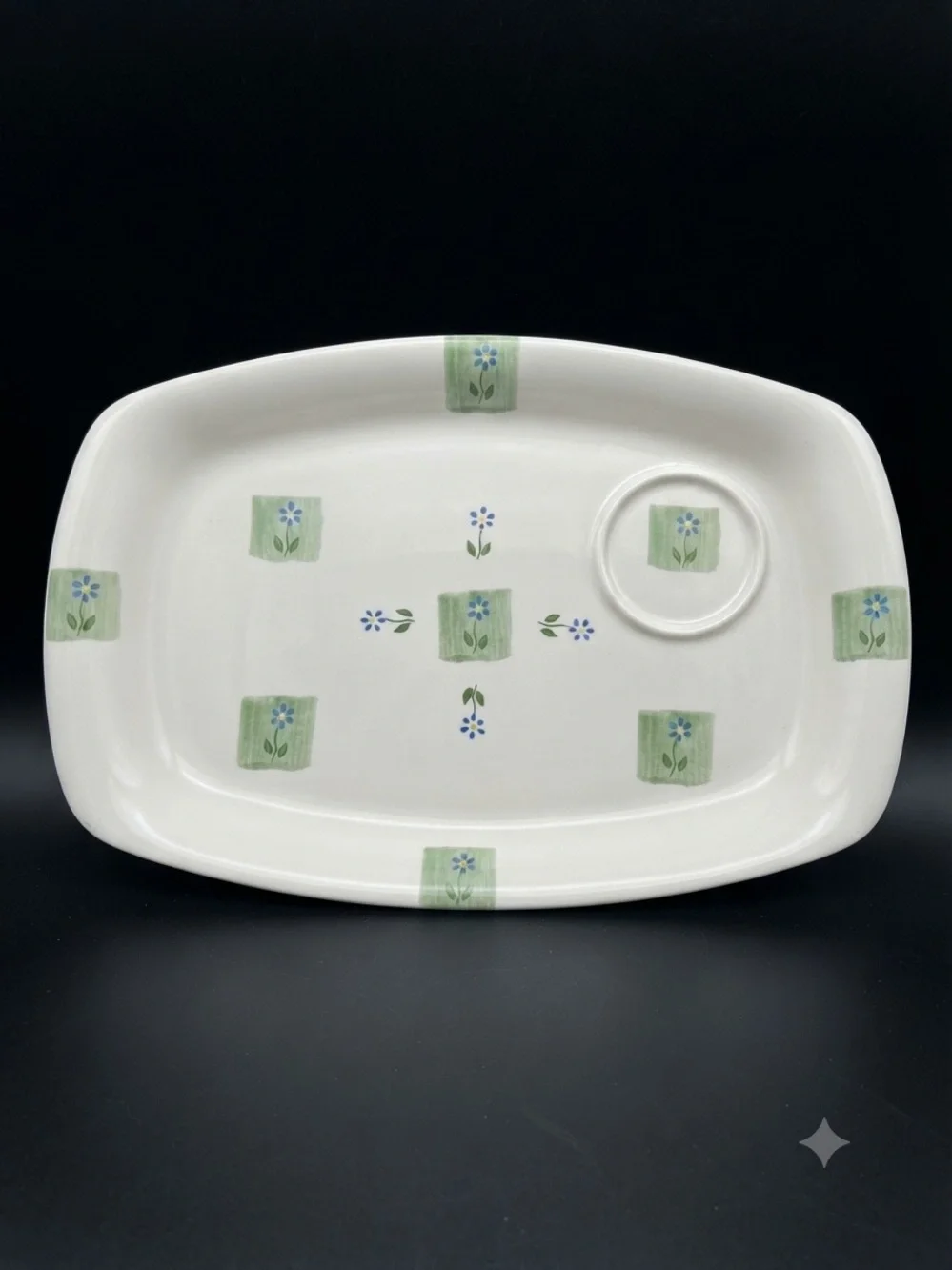 Pfaltzgraff Cloverhill Floral barbecue platter/appetizer serving tray